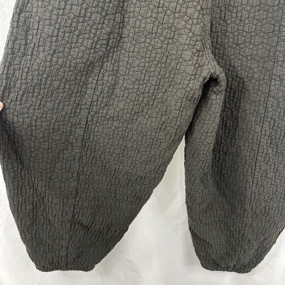 Black Crane Quilted Wide Balloon Pants Sumi Black Womens Size L Lounge Comfort - Picture 14 of 14